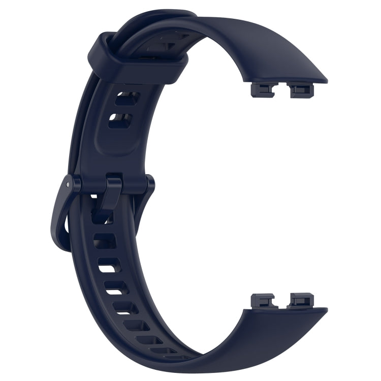 For Huawei Band 10 / 9 / 8 Solid Color Colorful Buckle Silicone Watch Band(Ink Blue) - Watch Bands by PMC TechLife | Online Shopping South Africa | PMC TechLife | Buy Now Pay Later Mobicred