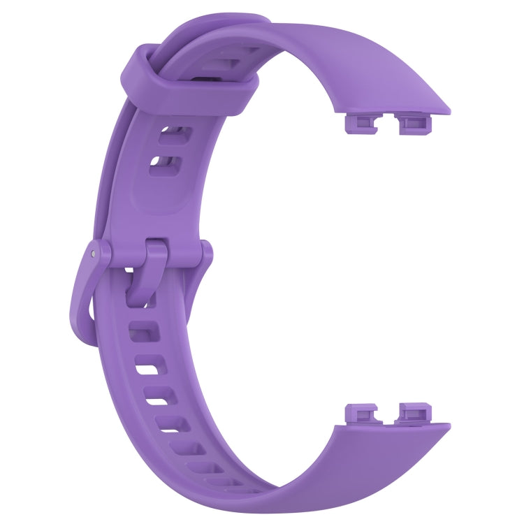 For Huawei Band 9 / 9 NFC Solid Color Colorful Buckle Silicone Watch Band(Purple) - Watch Bands by PMC TechLife | Online Shopping South Africa | PMC TechLife
