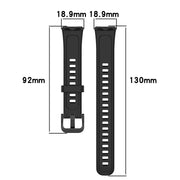 For Huawei Band 10 / 9 / 8 Solid Color Colorful Buckle Silicone Watch Band(Dark Green)