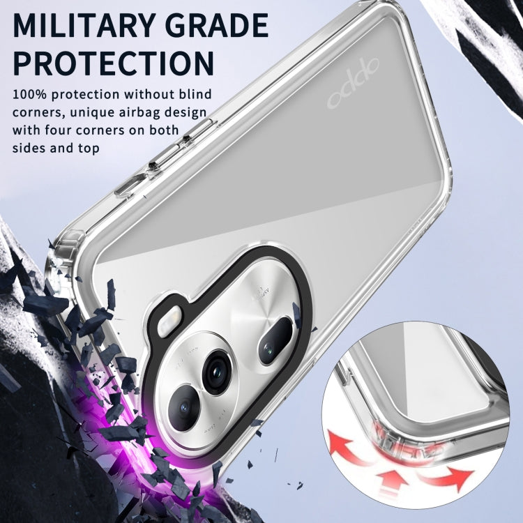 For OPPO Reno11 Global Transparent Acrylic + TPU Shockproof Phone Case(Transparent Black) - Reno11 Cases by PMC TechLife | Online Shopping South Africa | PMC TechLife | Buy Now Pay Later Mobicred