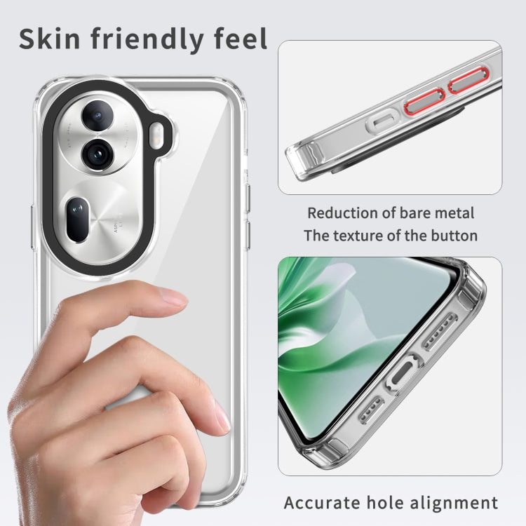 For OPPO Reno11 Global Transparent Acrylic + TPU Shockproof Phone Case(Transparent Black) - Reno11 Cases by PMC TechLife | Online Shopping South Africa | PMC TechLife | Buy Now Pay Later Mobicred