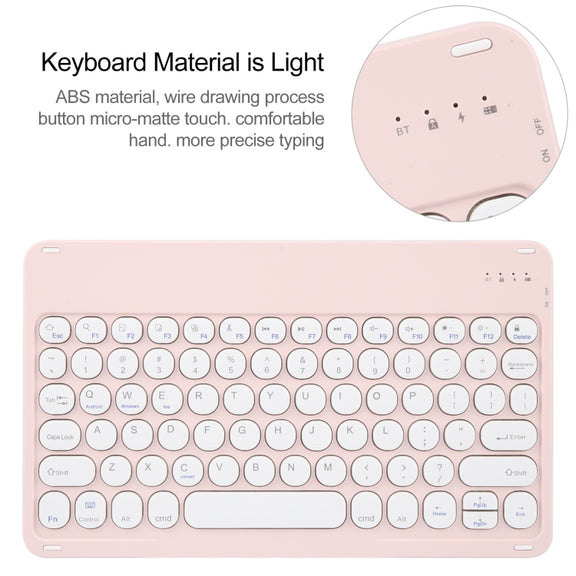 For Huawei MatePad 11 2023 / 2021 Round Button Bluetooth Keyboard Rotatable Holder Leather Case(Rose Gold)