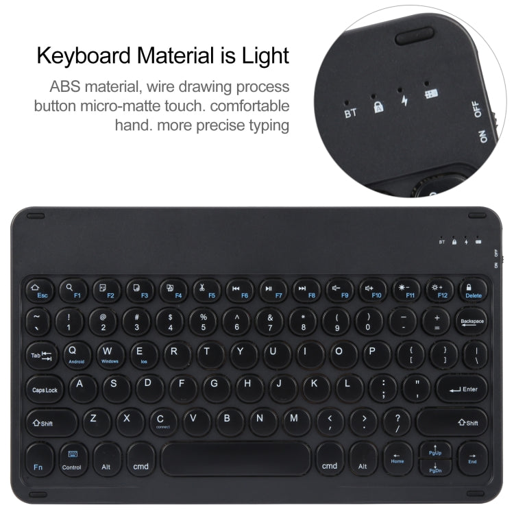 For Huawei MatePad 11 2023 / 2021 Round Button Bluetooth Keyboard Rotatable Holder Leather Case(Black) - Huawei Keyboard by PMC TechLife | Online Shopping South Africa | PMC TechLife