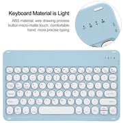 For Huawei MatePad Air 11.5 Round Button Bluetooth Keyboard Rotatable Holder Leather Case(Sky Blue)
