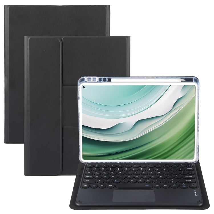 For Huawei MatePad Pro 11 2024 / 2022 Round Button Bluetooth Keyboard Rotatable Holder Leather Case with Touchpad(Black) - Huawei Keyboard by PMC TechLife | Online Shopping South Africa | PMC TechLife | Buy Now Pay Later Mobicred
