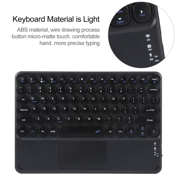 For Huawei MatePad Pro 11 2024 / 2022 Round Button Bluetooth Keyboard Rotatable Holder Leather Case with Touchpad(Black)