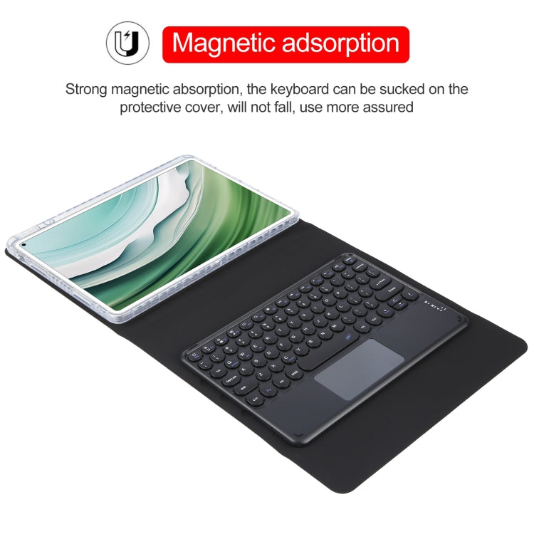 For Huawei MatePad Pro 11 2024 / 2022 Round Button Bluetooth Keyboard Rotatable Holder Leather Case with Touchpad(Black) - Huawei Keyboard by PMC TechLife | Online Shopping South Africa | PMC TechLife | Buy Now Pay Later Mobicred