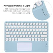 For Huawei MatePad 11 2023 / 2021 Round Button Bluetooth Keyboard Rotatable Holder Leather Case with Touchpad(Sky Blue)