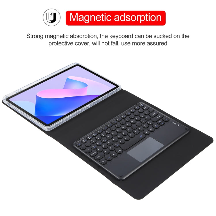 For Huawei MatePad 11 2023 / 2021 Round Button Bluetooth Keyboard Rotatable Holder Leather Case with Touchpad(Black) - free shipping - PMC TechLife - Order now!