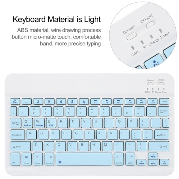 For Huawei MatePad Pro 11 2024 / 2022 Square Button Bluetooth Keyboard Rotatable Holder Leather Case(Sky Blue)