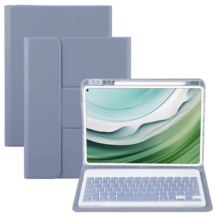 For Huawei MatePad Pro 11 2024 / 2022 Square Button Bluetooth Keyboard Rotatable Holder Leather Case(Lavender Purple) - Huawei Keyboard by PMC TechLife | Online Shopping South Africa | PMC TechLife