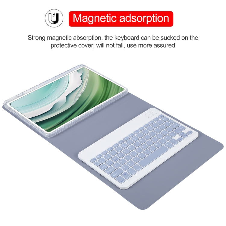 For Huawei MatePad Pro 11 2024 / 2022 Square Button Bluetooth Keyboard Rotatable Holder Leather Case(Lavender Purple) - Huawei Keyboard by PMC TechLife | Online Shopping South Africa | PMC TechLife