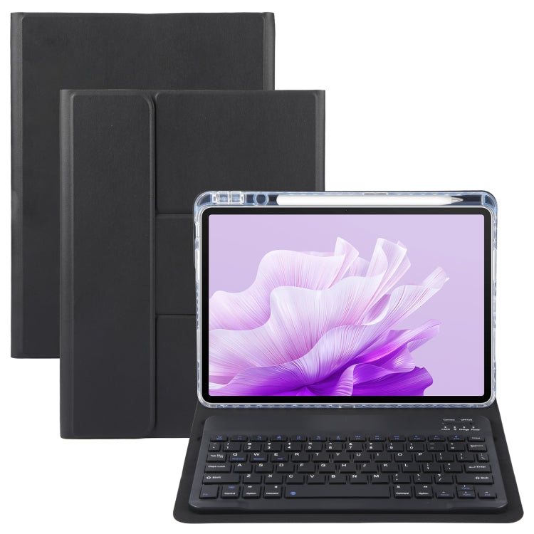 For Huawei MatePad Air 11.5 Square Button Bluetooth Keyboard Rotatable Holder Leather Case(Black) - Huawei Keyboard by PMC TechLife | Online Shopping South Africa | PMC TechLife