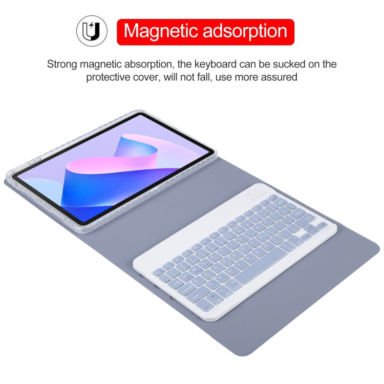 For Huawei MatePad 11 2023 / 2021 Square Button Bluetooth Keyboard Rotatable Holder Leather Case(Lavender Purple) - Huawei Keyboard by PMC TechLife | Online Shopping South Africa | PMC TechLife