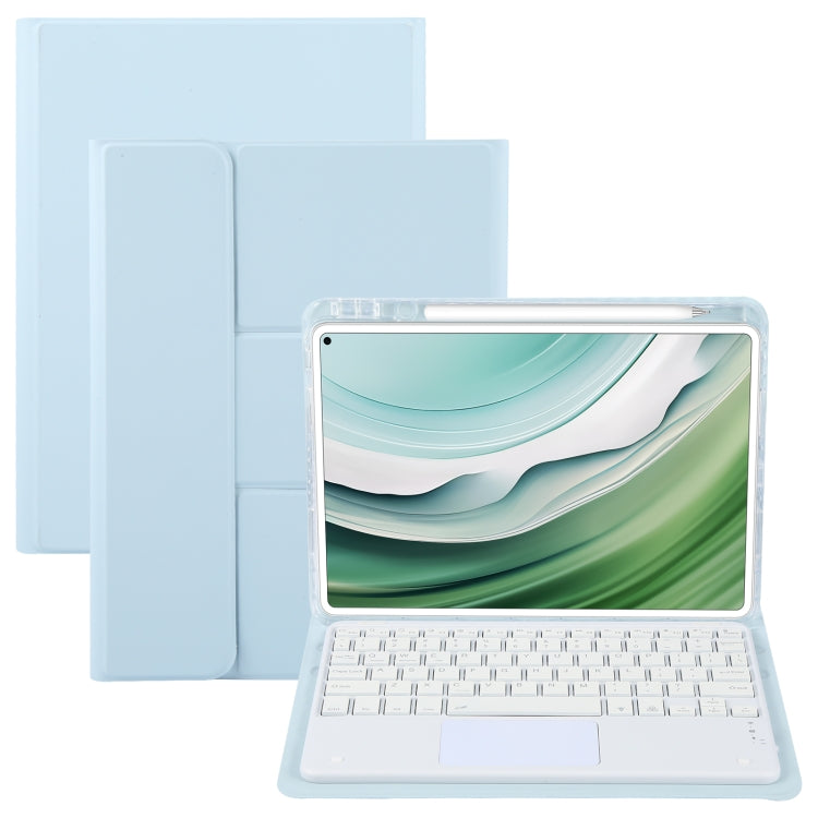 For Huawei MatePad Pro 11 2024 / 2022 Square Button Bluetooth Keyboard Rotatable Holder Leather Case with Touchpad(Sky Blue) - Huawei Keyboard by PMC TechLife | Online Shopping South Africa | PMC TechLife