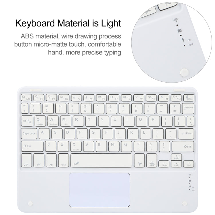 For Huawei MatePad Pro 11 2024 / 2022 Square Button Bluetooth Keyboard Rotatable Holder Leather Case with Touchpad(Sky Blue)