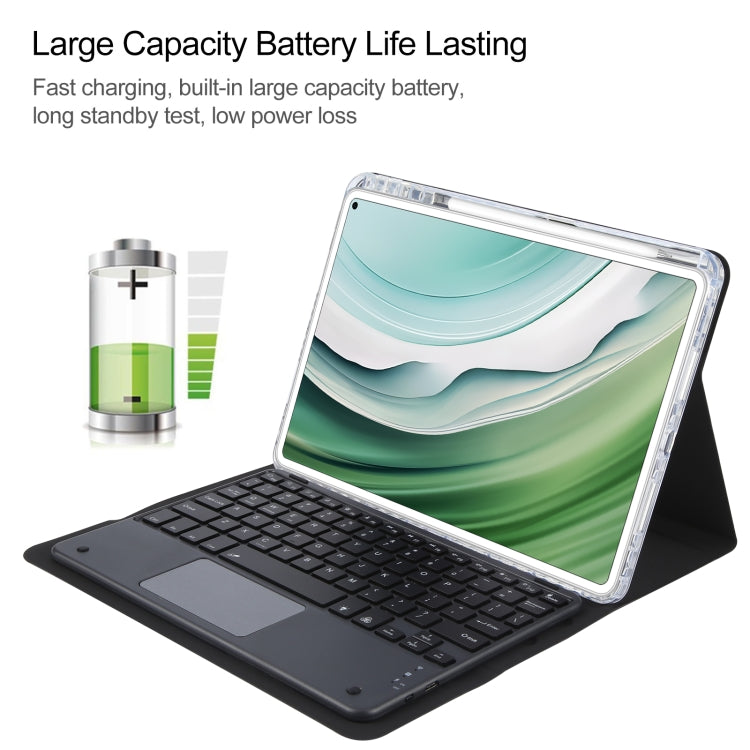 For Huawei MatePad Pro 11 2024 / 2022 Square Button Bluetooth Keyboard Rotatable Holder Leather Case with Touchpad(Black) - Huawei Keyboard by PMC TechLife | Online Shopping South Africa | PMC TechLife