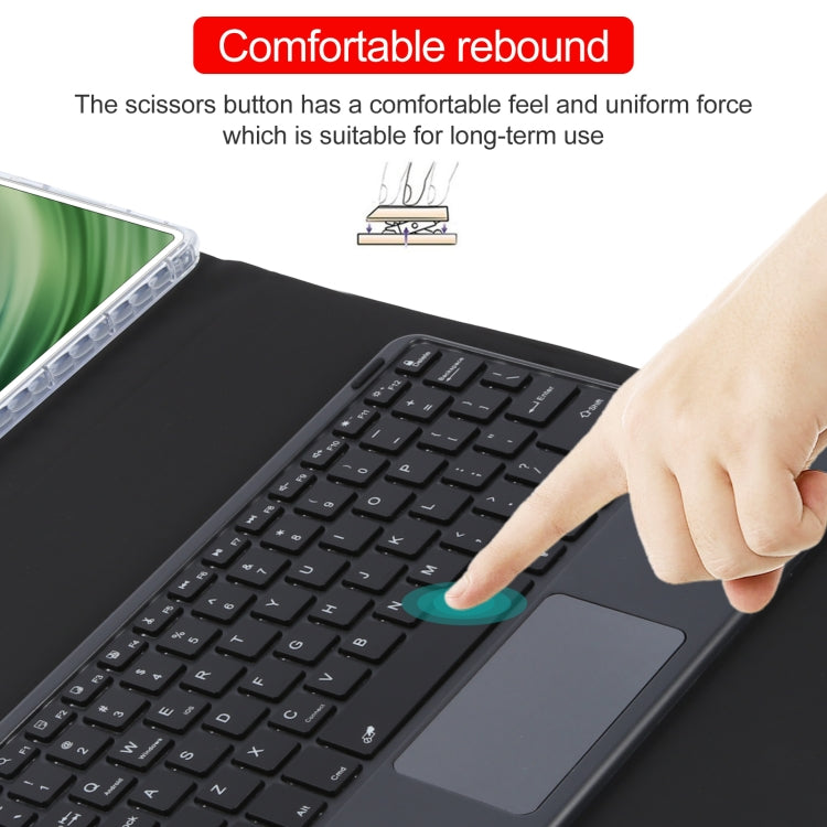 For Huawei MatePad Pro 11 2024 / 2022 Square Button Bluetooth Keyboard Rotatable Holder Leather Case with Touchpad(Black) - Huawei Keyboard by PMC TechLife | Online Shopping South Africa | PMC TechLife