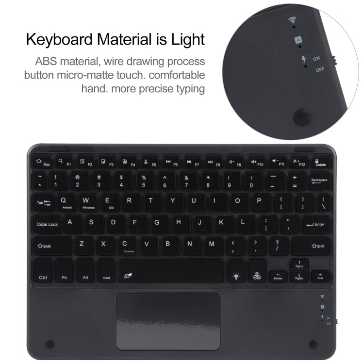 For Huawei MatePad Air 11.5 Square Button Bluetooth Keyboard Rotatable Holder Leather Case with Touchpad(Black) - free shipping - PMC TechLife - Order now!