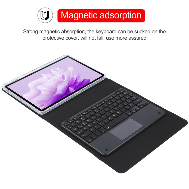 For Huawei MatePad Air 11.5 Square Button Bluetooth Keyboard Rotatable Holder Leather Case with Touchpad(Black) - free shipping - PMC TechLife - Order now!