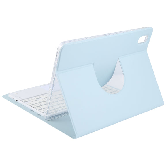 For Huawei MatePad 11 2023 / 2021 Square Button Bluetooth Keyboard Rotatable Holder Leather Case with Touchpad(Sky Blue)