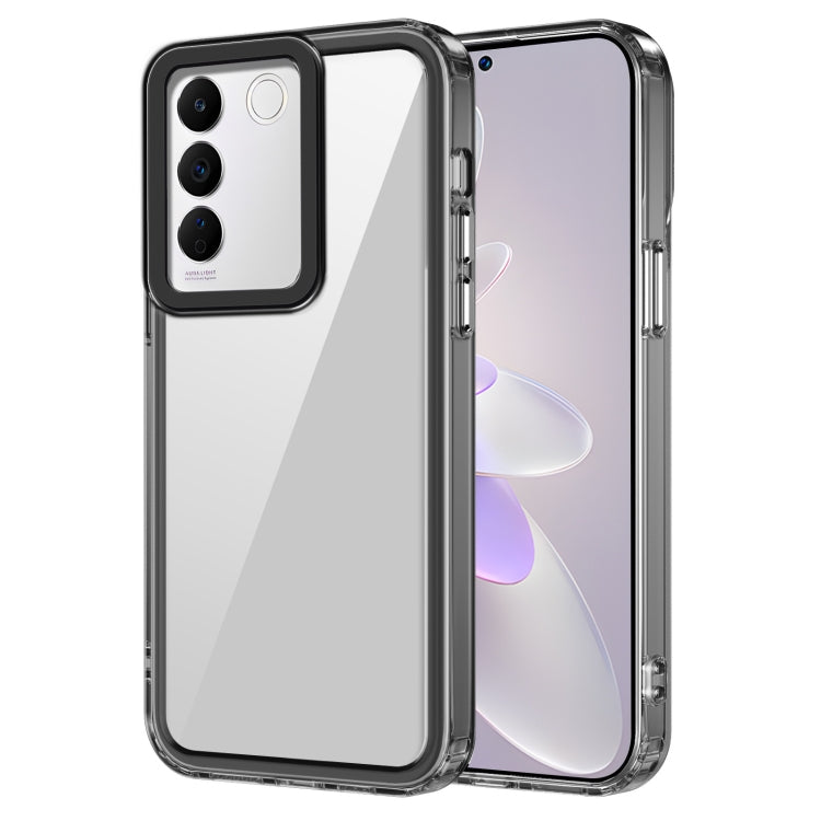For vivo V27e/Y200/V29e 5G Taiwan/V30 Lite Transparent Acrylic + TPU Shockproof Phone Case(Transparent Black) - vivo Cases by PMC TechLife | Online Shopping South Africa | PMC TechLife | Buy Now Pay Later Mobicred