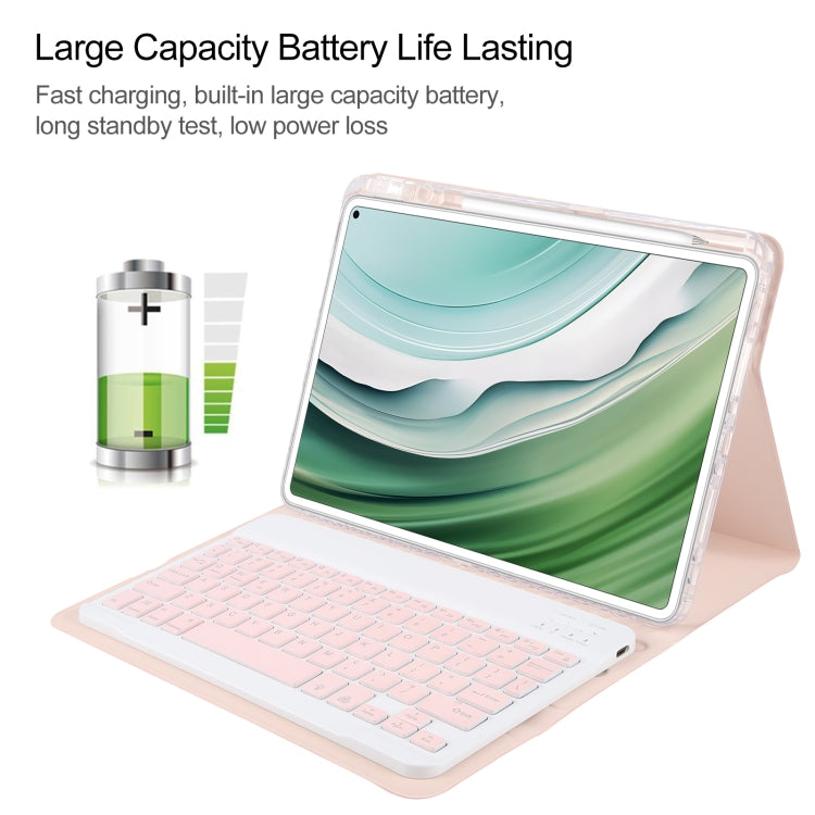 For Huawei MatePad Pro 11 2024 / 2022 Square Button Backlight Bluetooth Keyboard Rotatable Holder Leather Case(Rose Gold) - free shipping - PMC TechLife - Order now!