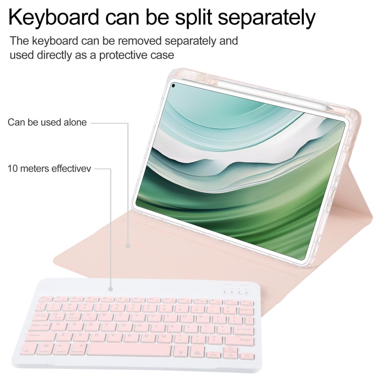 For Huawei MatePad Pro 11 2024 / 2022 Square Button Backlight Bluetooth Keyboard Rotatable Holder Leather Case(Rose Gold) - free shipping - PMC TechLife - Order now!