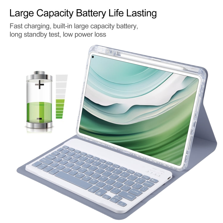 For Huawei MatePad Pro 11 2024 / 2022 Square Button Backlight Bluetooth Keyboard Rotatable Holder Leather Case(Lavender Purple) - Huawei Keyboard by PMC TechLife | Online Shopping South Africa | PMC TechLife