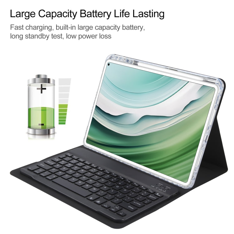 For Huawei MatePad Pro 11 2024 / 2022 Square Button Backlight Bluetooth Keyboard Rotatable Holder Leather Case(Black) - Huawei Keyboard by PMC TechLife | Online Shopping South Africa | PMC TechLife