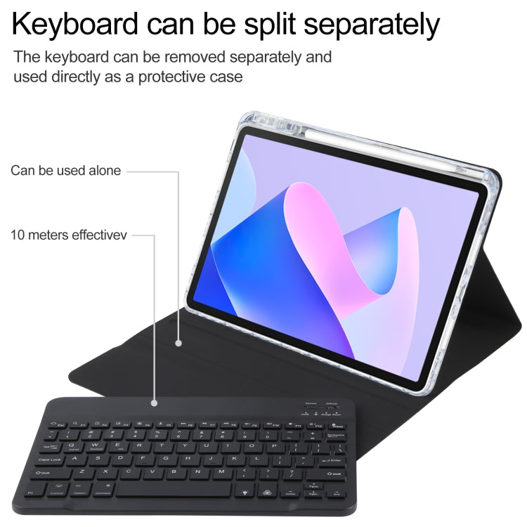 For Huawei MatePad 11 2023 / 2021 Square Button Backlight Bluetooth Keyboard Rotatable Holder Leather Case(Black) - Huawei Keyboard by PMC TechLife | Online Shopping South Africa | PMC TechLife