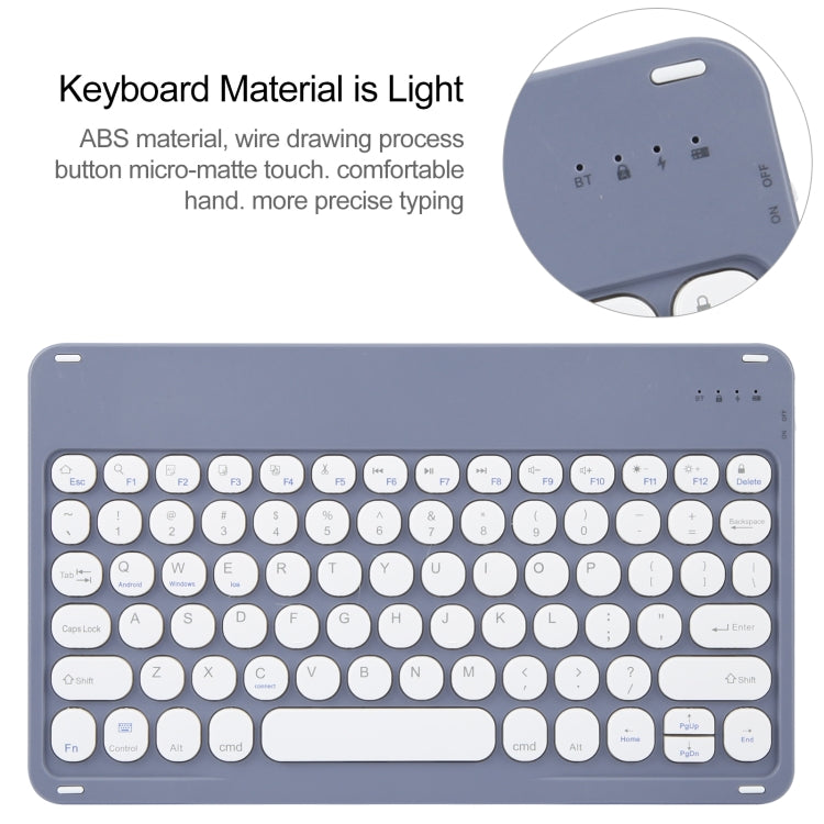 For Xiaomi Pad 6 Round Button Bluetooth Keyboard Rotatable Holder Leather Case(Lavender Purple) - Xiaomi Keyboard by PMC TechLife | Online Shopping South Africa | PMC TechLife | Buy Now Pay Later Mobicred