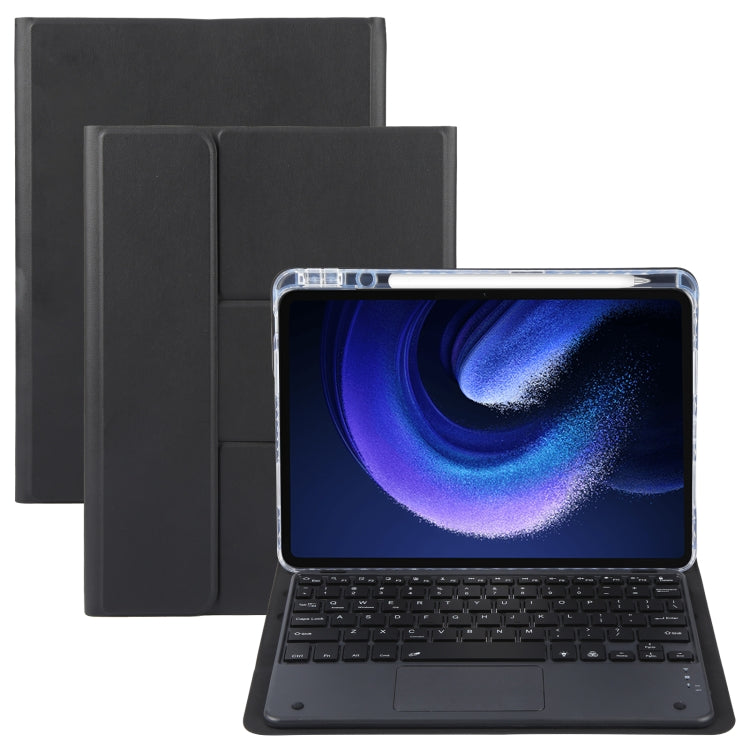 For Xiaomi Pad 6 Square Button Bluetooth Keyboard Rotatable Holder Leather Case with Touchpad(Black) - free shipping - PMC TechLife - Order now!