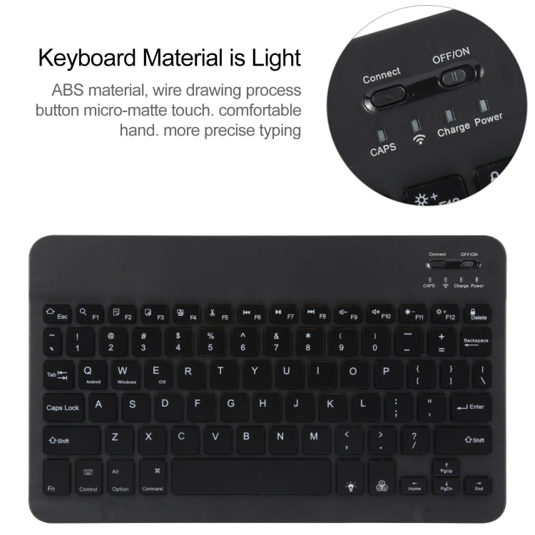 For Xiaomi Pad 6 Square Button Backlight Bluetooth Keyboard Rotatable Holder Leather Case(Black) - Others Keyboard by PMC TechLife | Online Shopping South Africa | PMC TechLife