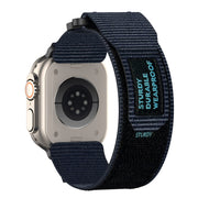 For Apple Watch Series 9 45mm Nylon Hook And Loop Fastener Watch Band(Blue)