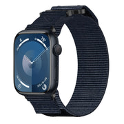 For Apple Watch Series 9 41mm Nylon Hook And Loop Fastener Watch Band(Blue)