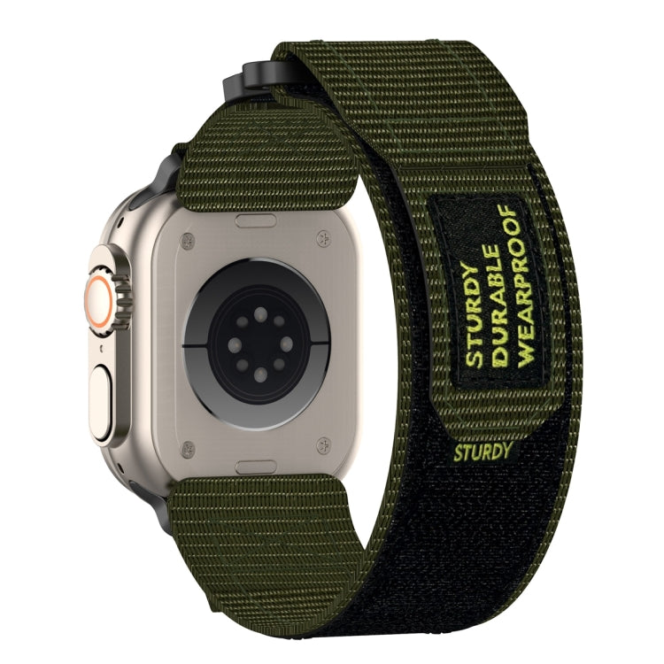For Apple Watch Series 8 41mm Nylon Hook And Loop Fastener Watch Band(Army Green) - free shipping - PMC Jewellery - Order now!