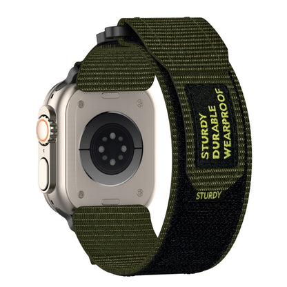 For Apple Watch Series 8 41mm Nylon Hook And Loop Fastener Watch Band(Army Green) - free shipping - PMC Jewellery - Order now!