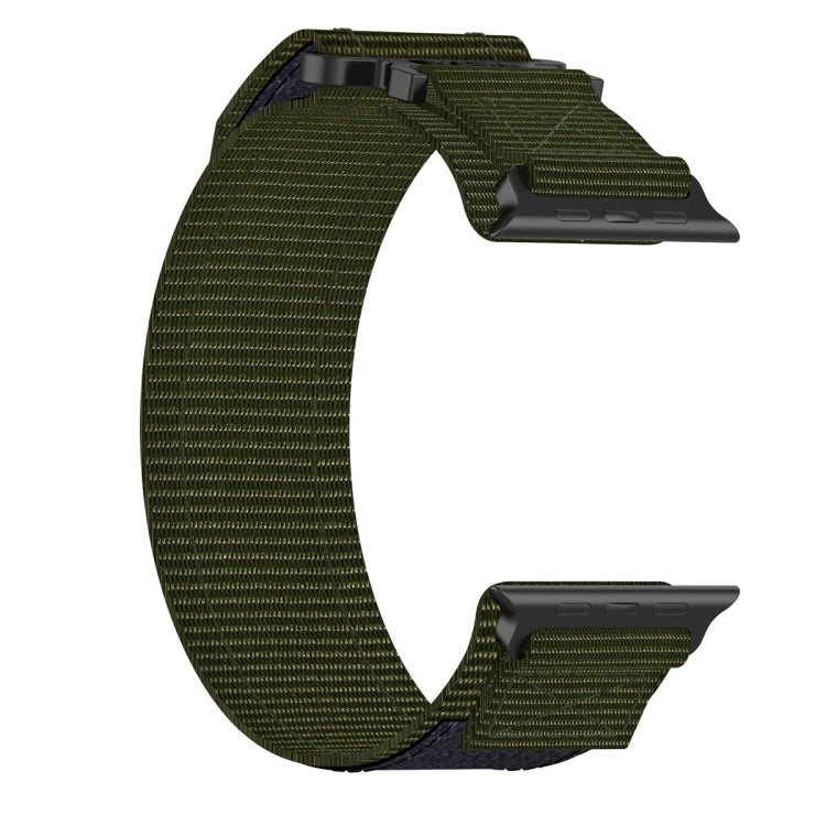 For Apple Watch Series 8 41mm Nylon Hook And Loop Fastener Watch Band(Army Green) - free shipping - PMC Jewellery - Order now!
