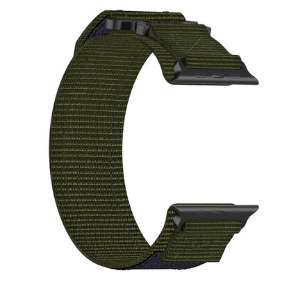 For Apple Watch Series 8 41mm Nylon Hook And Loop Fastener Watch Band(Army Green) - free shipping - PMC Jewellery - Order now!