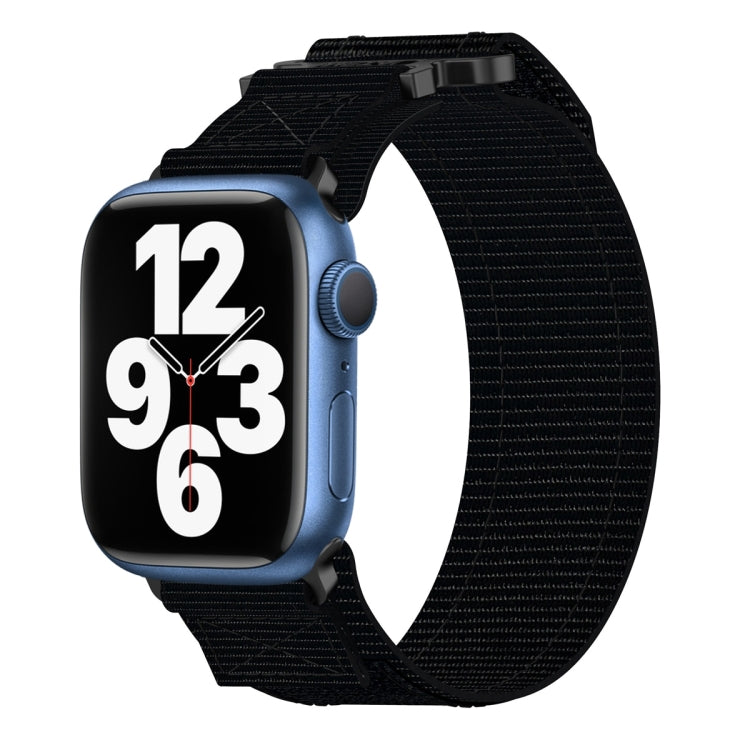 For Apple Watch Series 7 41mm Nylon Hook And Loop Fastener Watch Band(Black) - free shipping - PMC TechLife - Order now!