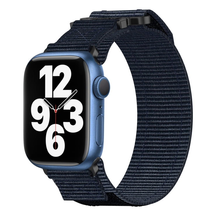 For Apple Watch Series 7 45mm Nylon Hook And Loop Fastener Watch Band(Blue) - free shipping - PMC TechLife - Order now!