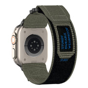 For Apple Watch SE 44mm Nylon Hook And Loop Fastener Watch Band(Grey)