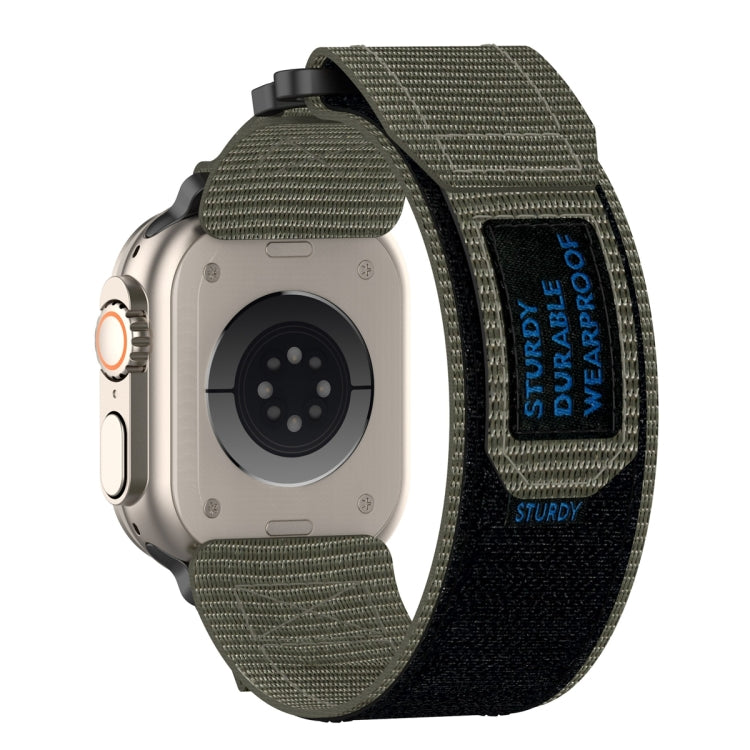 For Apple Watch SE 44mm Nylon Hook And Loop Fastener Watch Band(Grey)