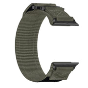 For Apple Watch SE 44mm Nylon Hook And Loop Fastener Watch Band(Grey)