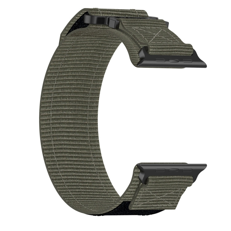 For Apple Watch SE 44mm Nylon Hook And Loop Fastener Watch Band(Grey)