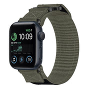 For Apple Watch SE 44mm Nylon Hook And Loop Fastener Watch Band(Grey)