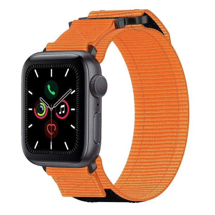 For Apple Watch Series 5 40mm Nylon Hook And Loop Fastener Watch Band(Orange) - Watch Bands by PMC Jewellery | Online Shopping South Africa | PMC Jewellery | Buy Now Pay Later Mobicred