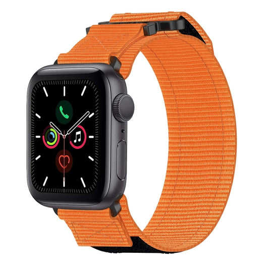 For Apple Watch Series 5 40mm Nylon Hook And Loop Fastener Watch Band(Orange) - Watch Bands by PMC Jewellery | Online Shopping South Africa | PMC Jewellery | Buy Now Pay Later Mobicred