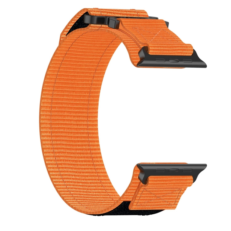 For Apple Watch Series 5 40mm Nylon Hook And Loop Fastener Watch Band(Orange) - Watch Bands by PMC Jewellery | Online Shopping South Africa | PMC Jewellery | Buy Now Pay Later Mobicred